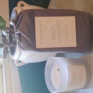 CASALUNA King GRAY Supima Sateen pillowcase set